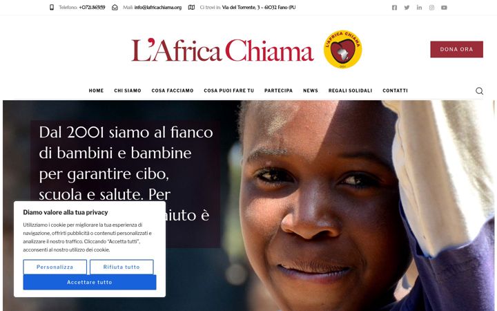 Screenshot of lafricachiama.org