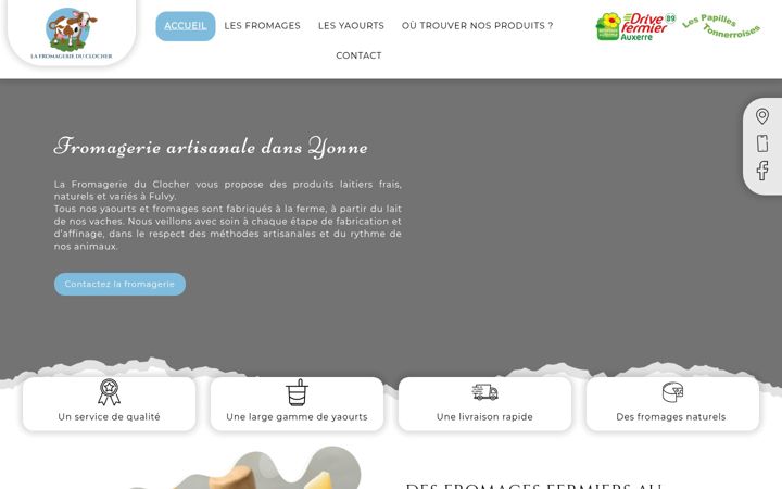 Screenshot of lafromagerieduclocher.fr