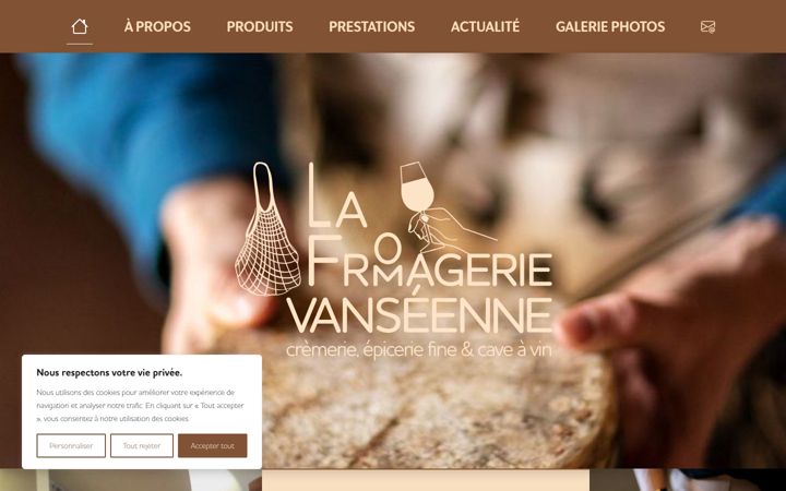 Screenshot of lafromagerievanseenne.fr