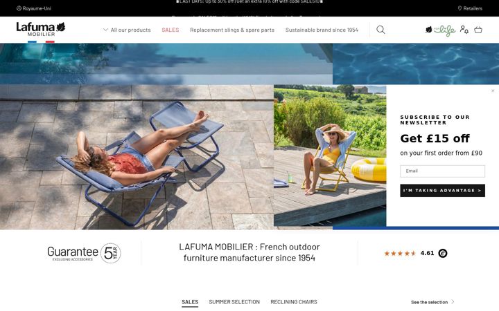 Screenshot of lafuma-furniture.co.uk
