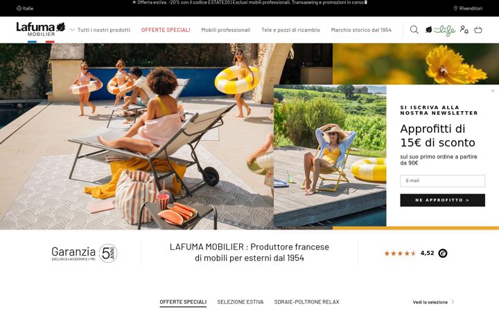 Screenshot of lafuma-mobili.it
