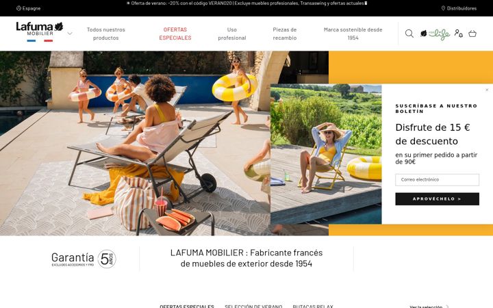 Screenshot of lafuma-mobiliario.es