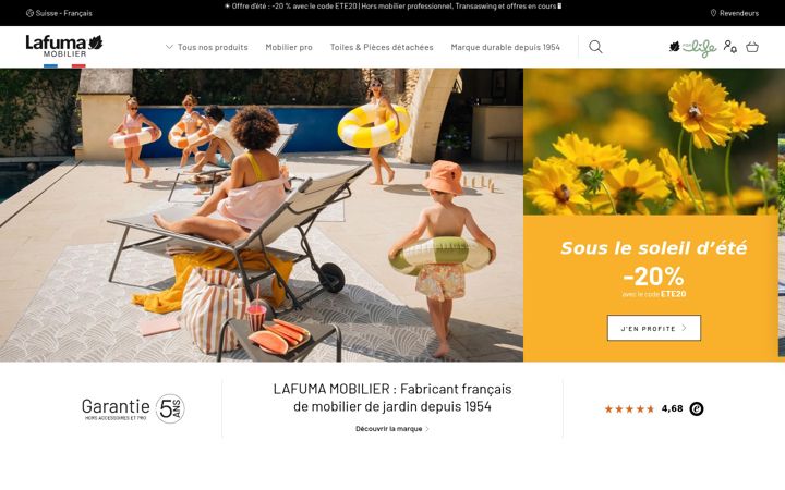 Screenshot of lafuma-mobilier.ch