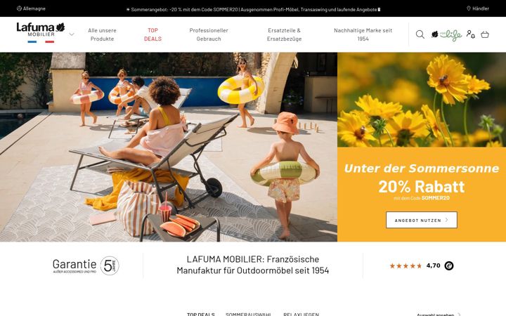 Screenshot of lafuma-moebel.de