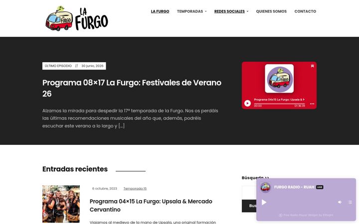 Screenshot of lafurgoradio.es