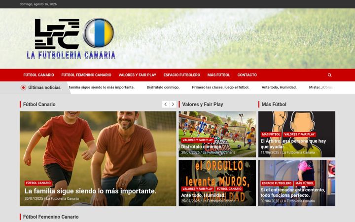 Screenshot of lafutboleriacanaria.com