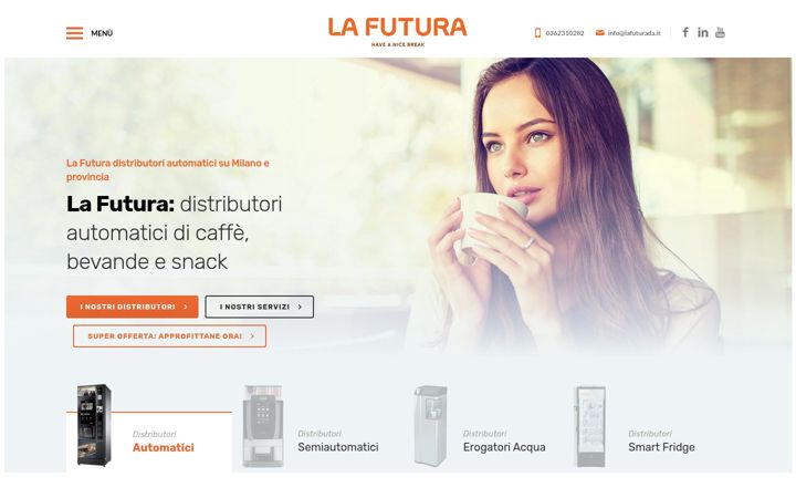 Screenshot of lafuturadistributoriautomatici.com