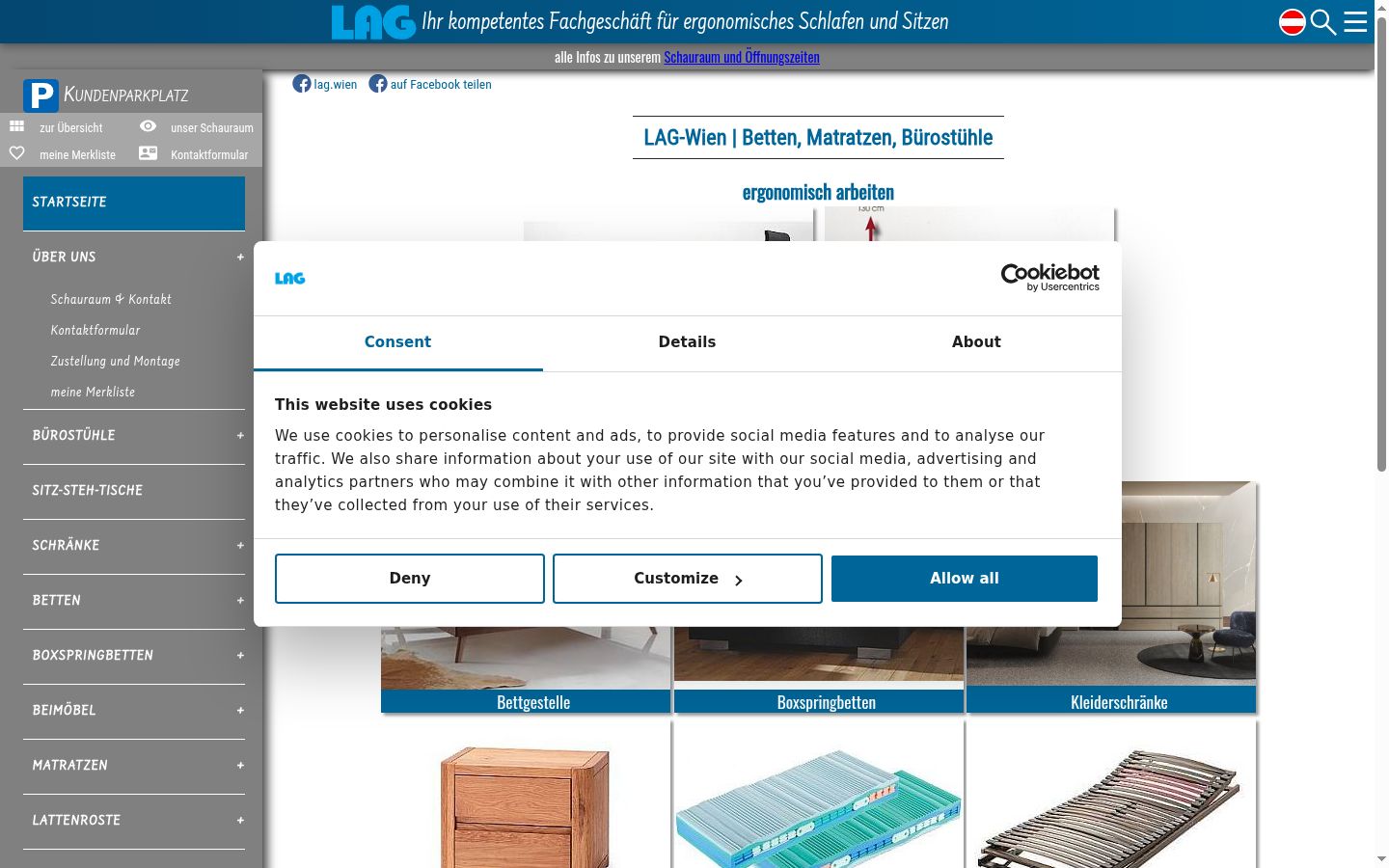 Sutikimo reklamjuostės, rodytos prieš bet kokią sąveiką, ekrano kopija