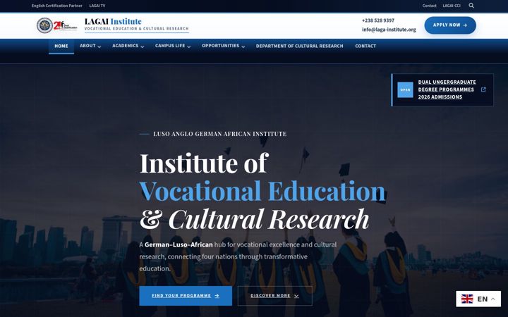 Screenshot of laga-institute.org
