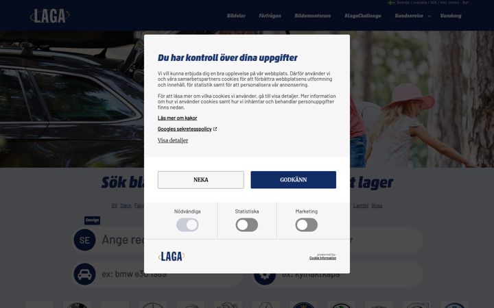 Ekraanipilt saidist laga.se
