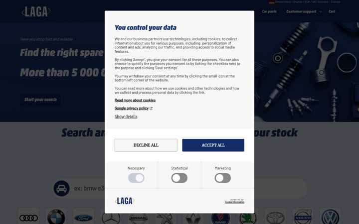 Screenshot of lagabasen.com