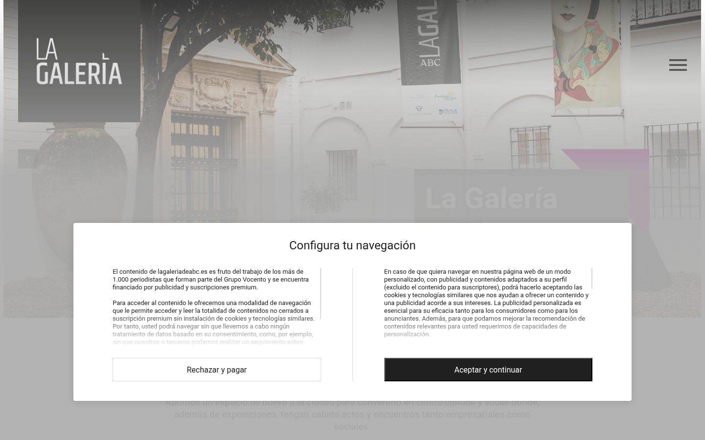 Screenshot des Einwilligungsbanners vor jeglicher Interaktion