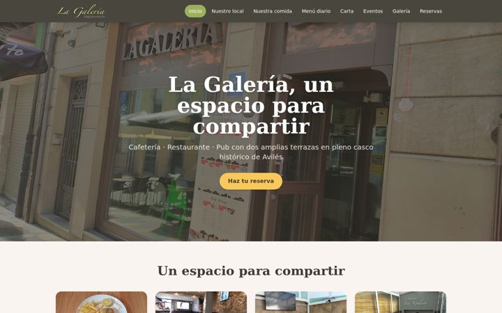 Captura de ecrã de lagaleriarestauracion.es