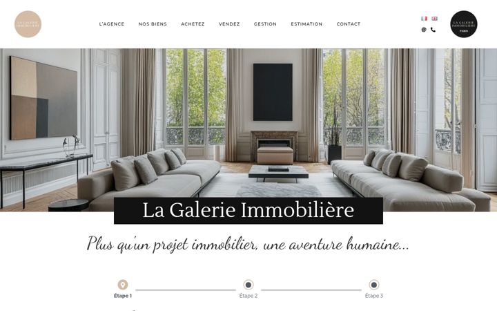 Screenshot of lagalerieimmobiliere.com