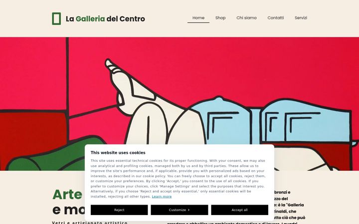 Screenshot of lagalleriadelcentro.it
