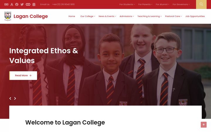 Screenshot of lagancollege.com