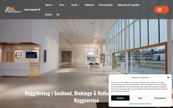 Screenshot of lagansbyggnads.se