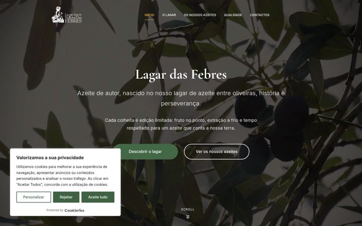 Screenshot of lagardasfebres.pt