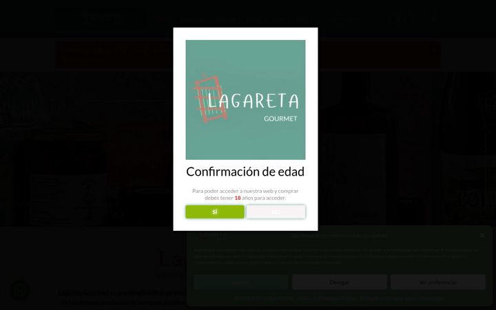 Screenshot of lagaretagourmet.com