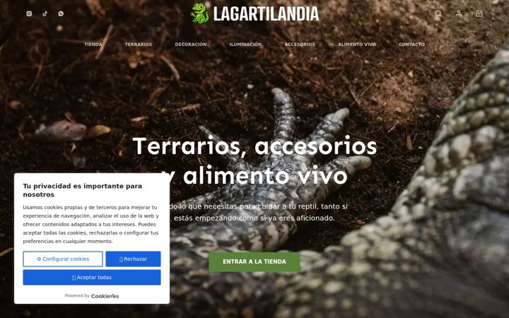 Screenshot of lagartilandia.es