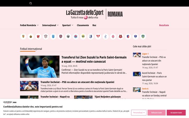 Screenshot of lagazzetta.ro