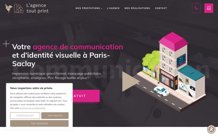 Screenshot of lagencetoutprint.com