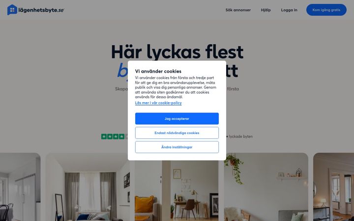 Screenshot of lagenhetsbyte.se