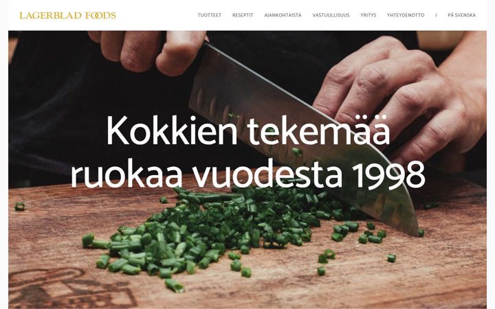 Ekrano kopija lagerbladfoods.fi