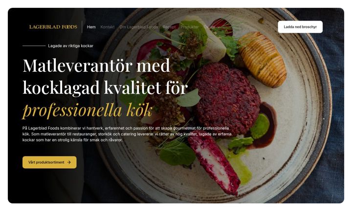 Screenshot van lagerbladfoods.se