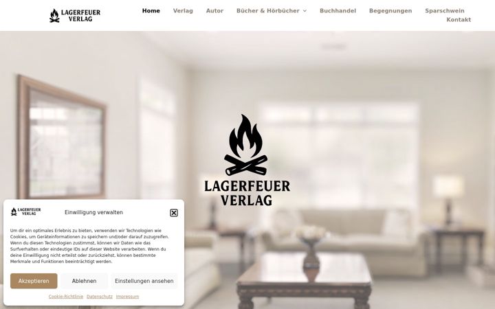Screenshot of lagerfeuer-verlag.de