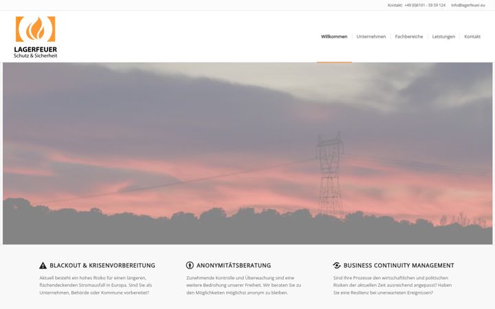 Screenshot of lagerfeuer.eu