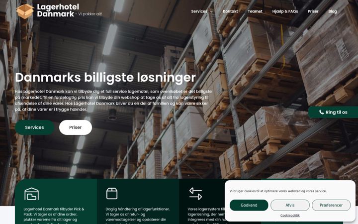 Screenshot of lagerhoteldanmark.dk