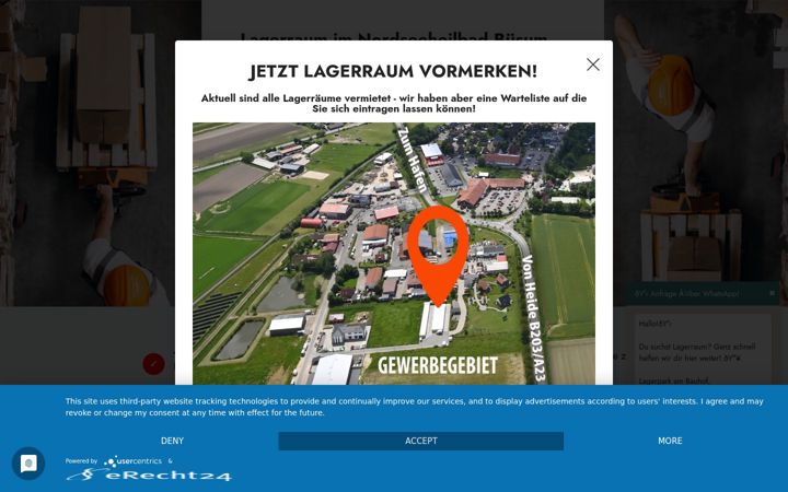 Screenshot of lagerpark-buesum.de