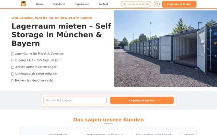 Screenshot of lagerrent.de