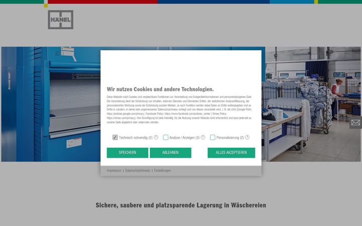 Screenshot of lagerung-waeschereien.de