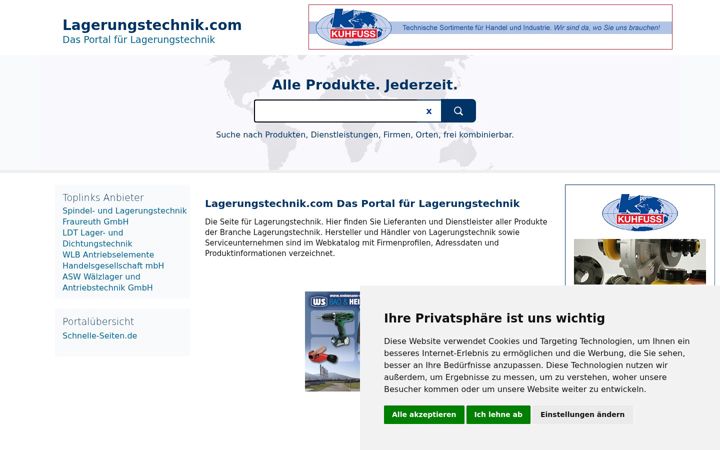 Screenshot of lagerungstechnik.com