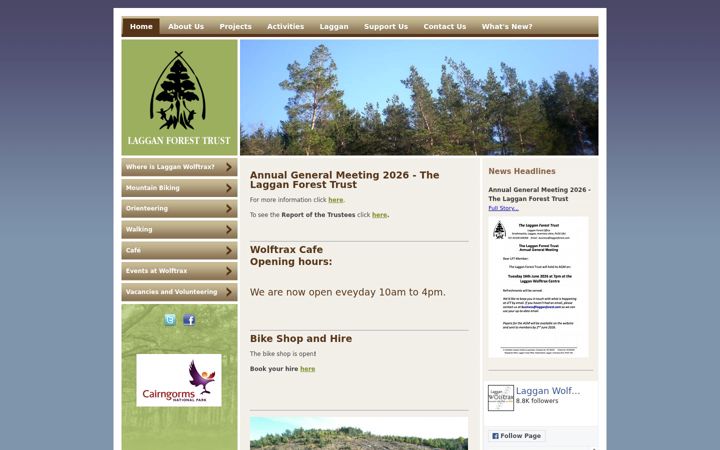 Screenshot of lagganforest.com