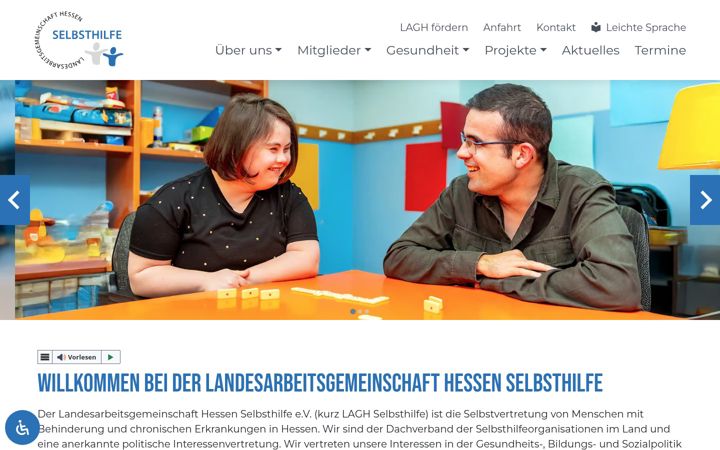 Screenshot of lagh-selbsthilfe.de