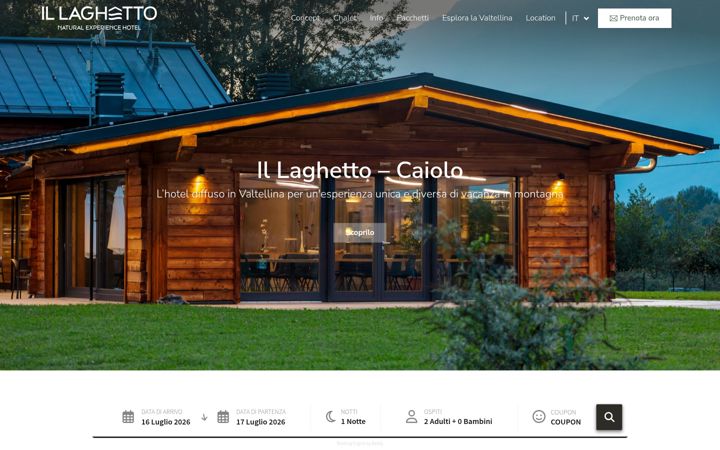 Screenshot of laghettocaiolo.com