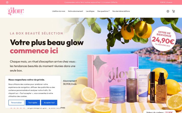 Screenshot of laglowbox.fr