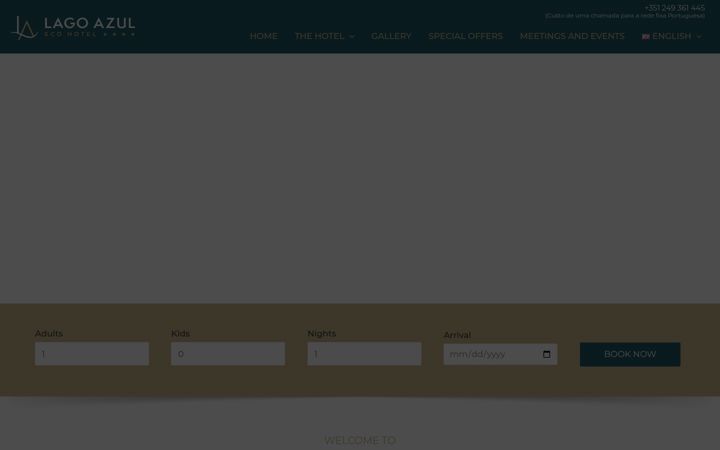 Screenshot of lagoazulecohotel.com