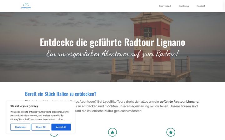 Screenshot of lagobike-tours.com