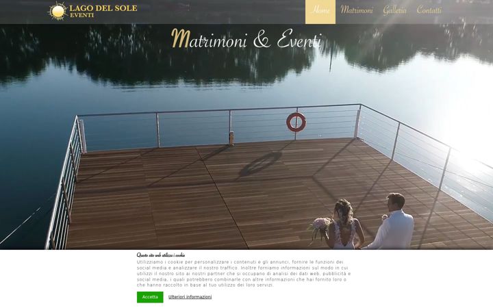Screenshot of lagodelsoleeventi.it