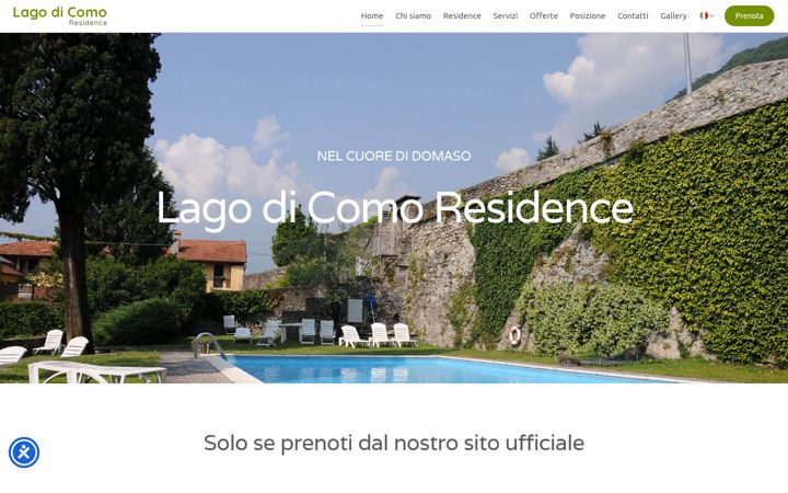 Screenshot of lagodicomoresidence.com