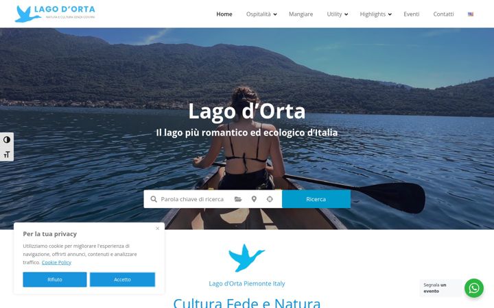 Screenshot of lagodorta.piemonte.it