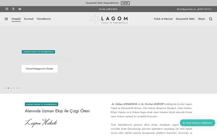 Screenshot of lagomhukuk.com