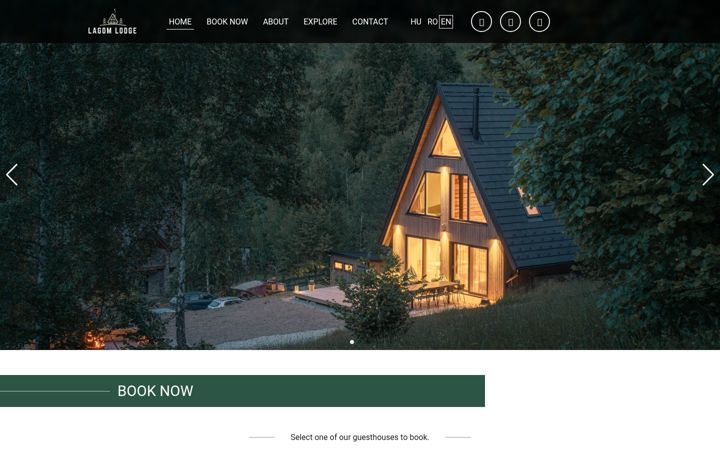 Screenshot of lagomlodge.ro