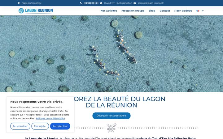 Screenshot of lagon-reunion.fr