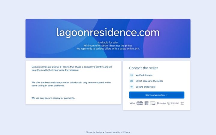 Screenshot of lagoonresidence.com