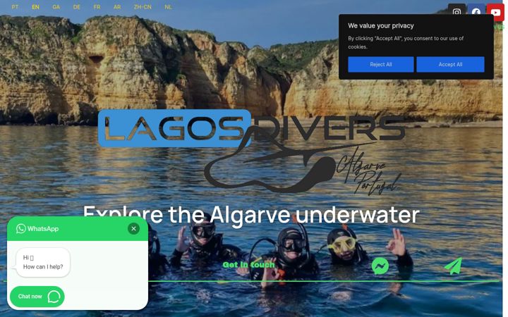 Screenshot of lagosdivers.com